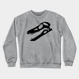 Junggarsuchus skull - black Crewneck Sweatshirt